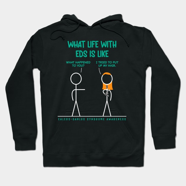 What Life With EDS Is Like - Putting Up Hair Hoodie by Jesabee Designs